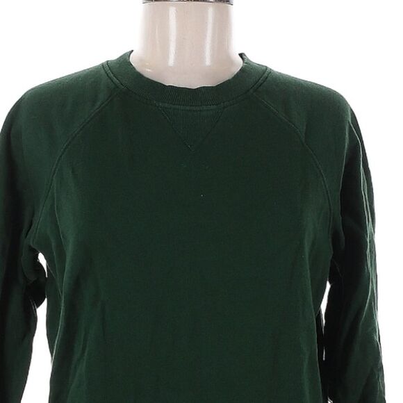 PACT 100% Organic Cotton Forest Green Crew Neck Sweatshirt Size M - Picture 3 of 10